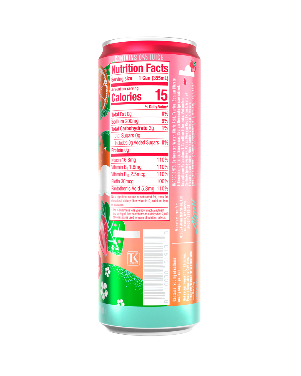 Alani Nu Energy Drink - Strawberry Sunrise I9 - image 3