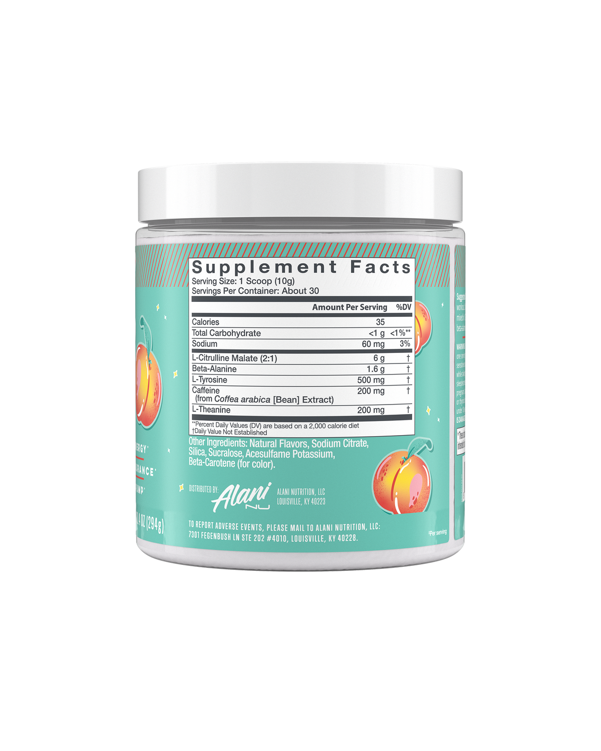 Alani Nu Pre-Workout - Juicy Peach T3 - image 2
