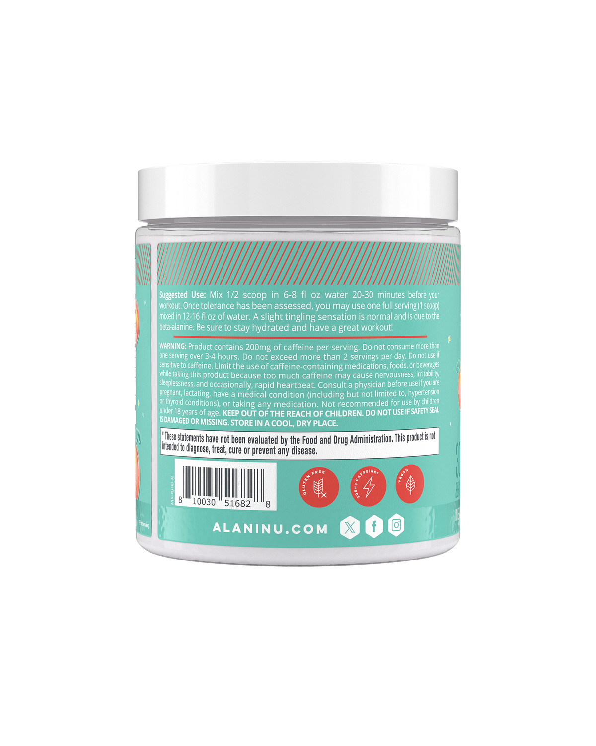 Alani Nu Pre-Workout - Juicy Peach T3 - image 3