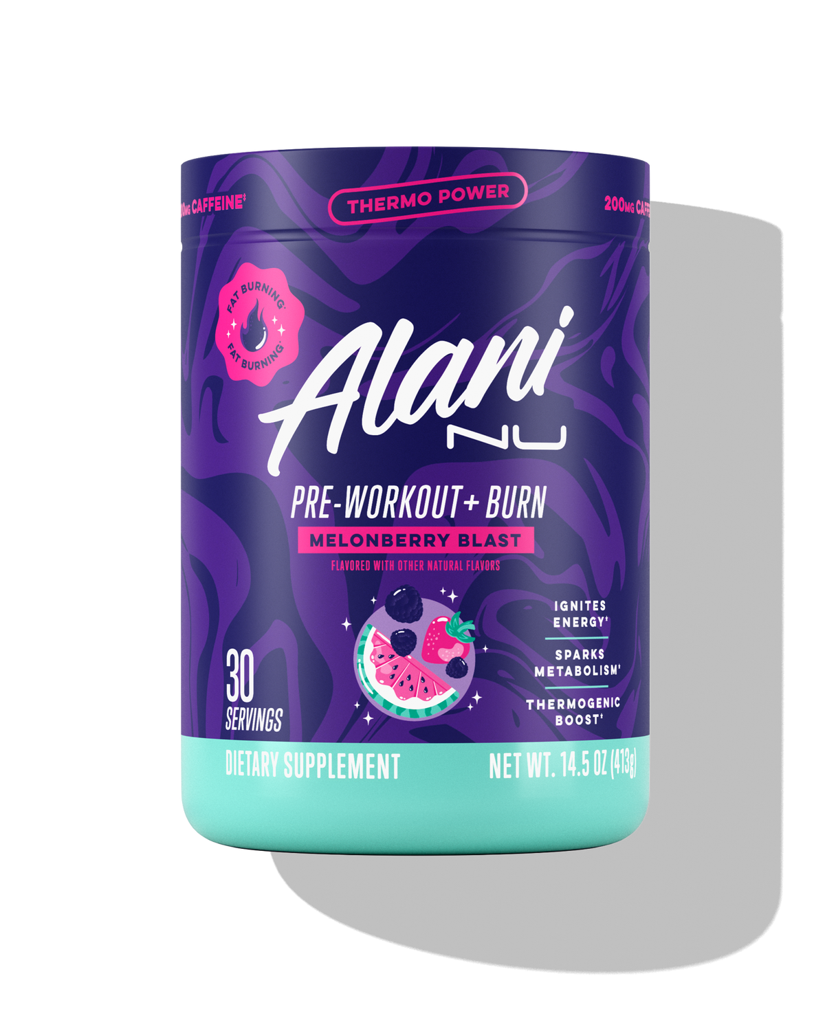 Alani Nu Pre-Workout+ Burn - Melonberry Blast E1 - image 1