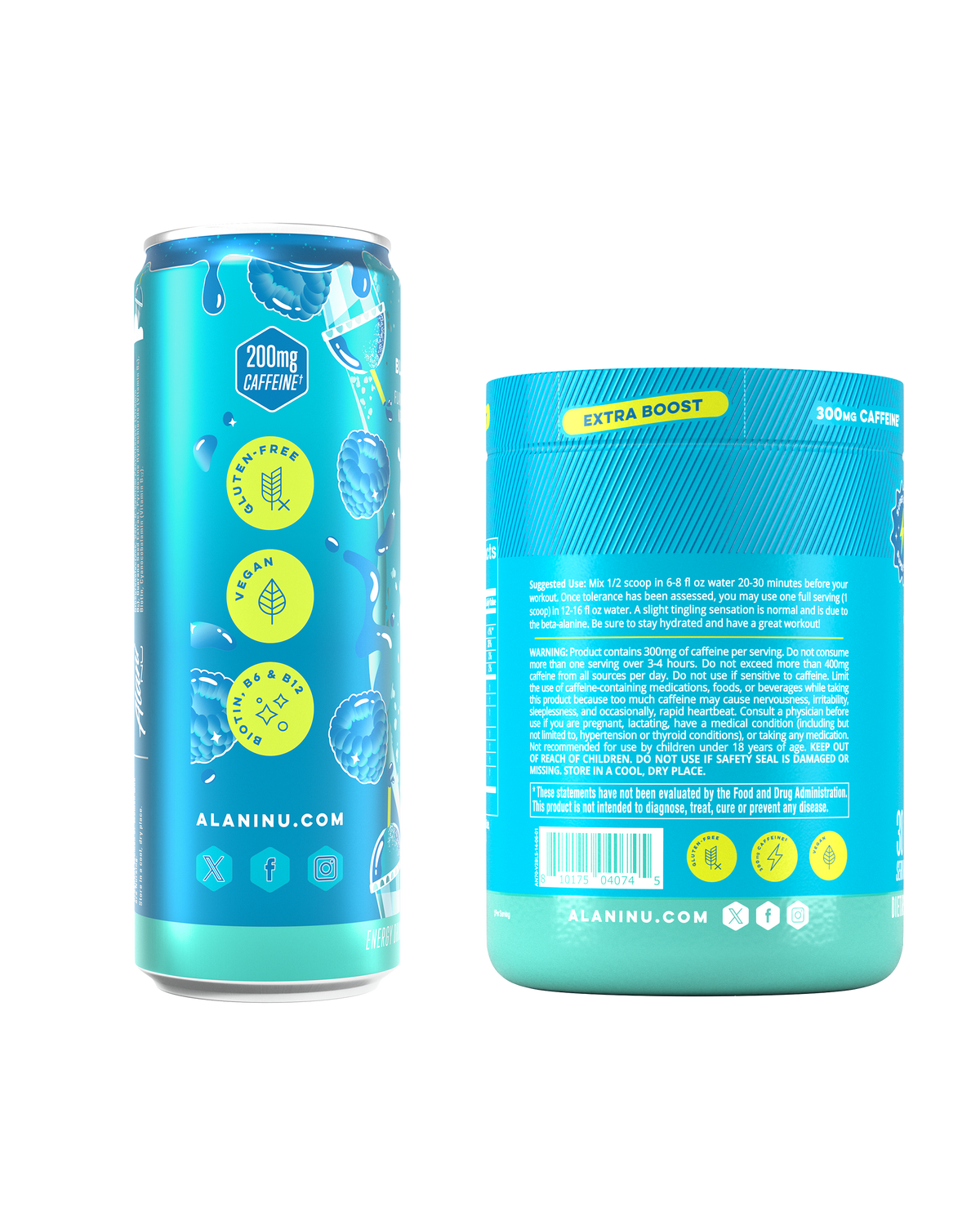 Alani Nu Energy Drink & Pre-Workout+ - Blue Slush Z9 - image 2