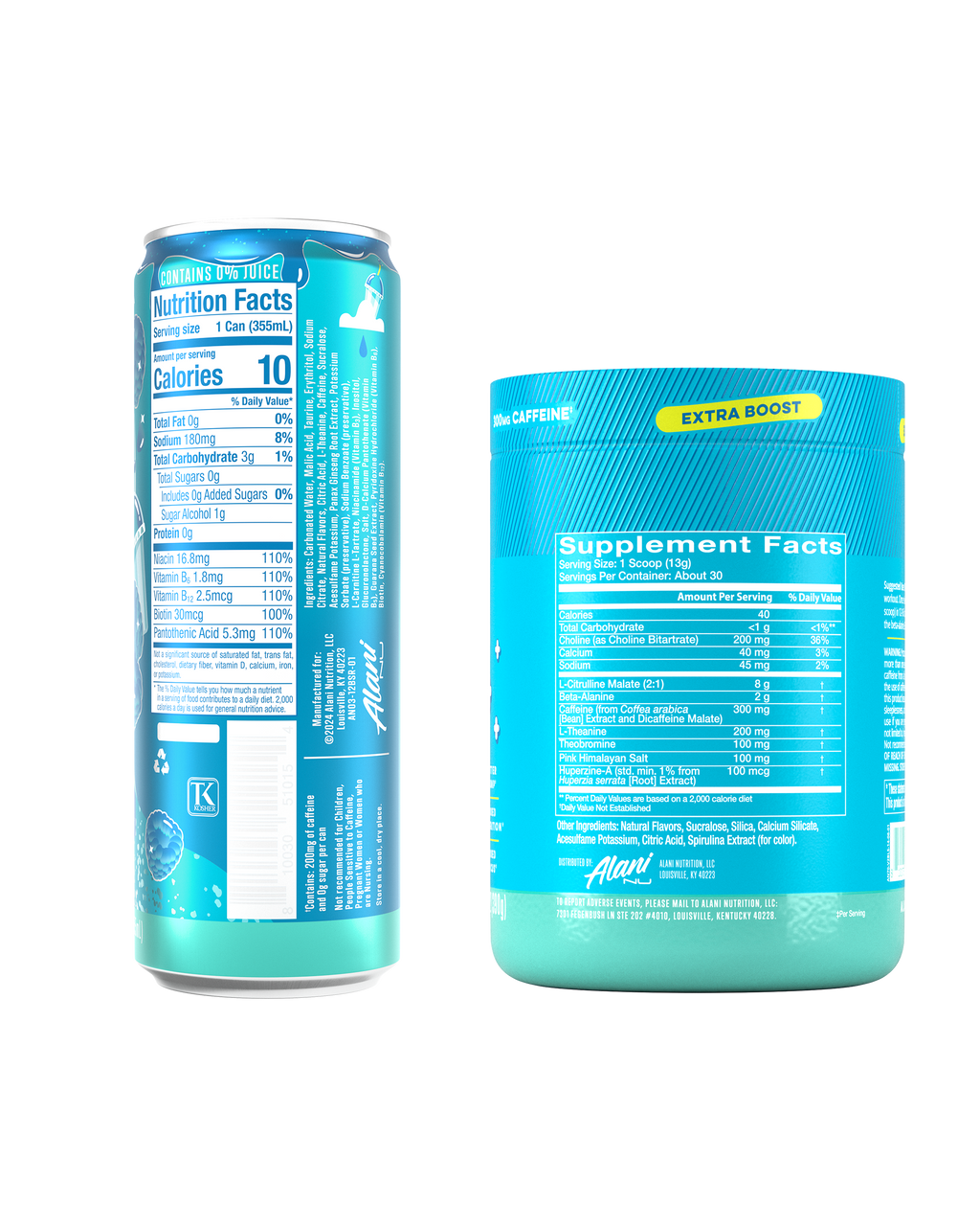 Alani Nu Energy Drink & Pre-Workout+ - Blue Slush Z9 - image 3