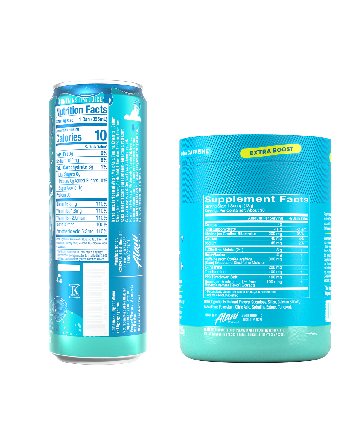 Alani Nu Energy Drink & Pre-Workout+ - Blue Slush Z9 - image 3