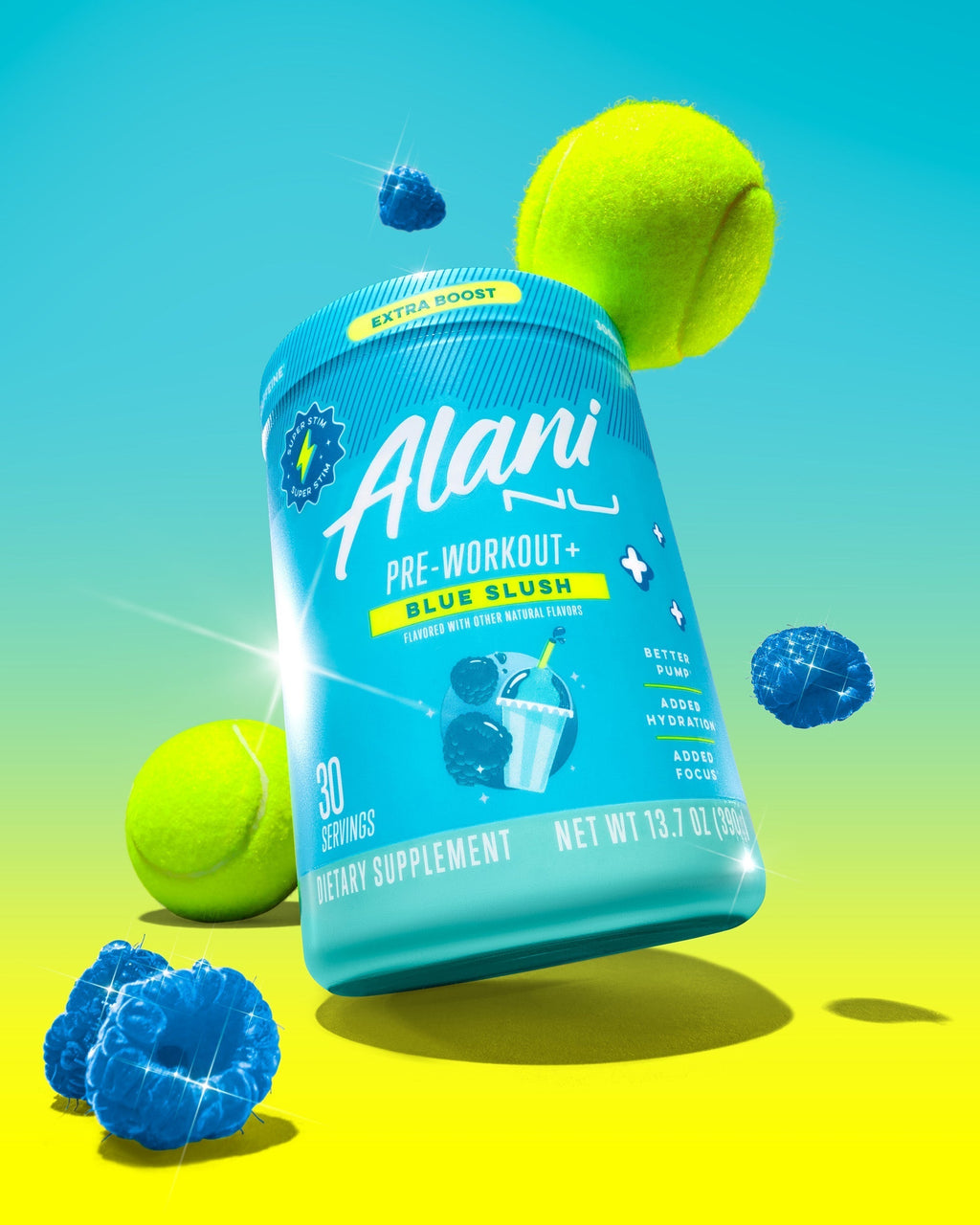 Alani Nu Energy Drink & Pre-Workout+ - Blue Slush Z9 - image 5