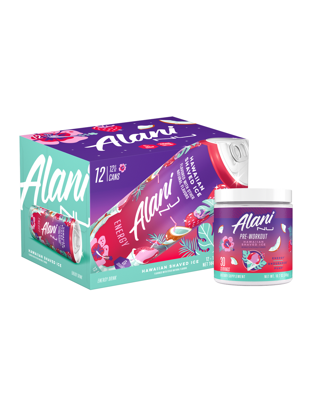 Alani Nu Energy Drink & Pre-Workout - Hawaiian Shaved Ice F3 - image 1