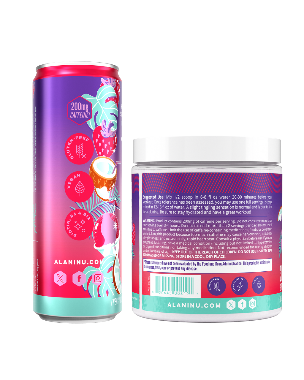 Alani Nu Energy Drink & Pre-Workout - Hawaiian Shaved Ice F3 - image 2