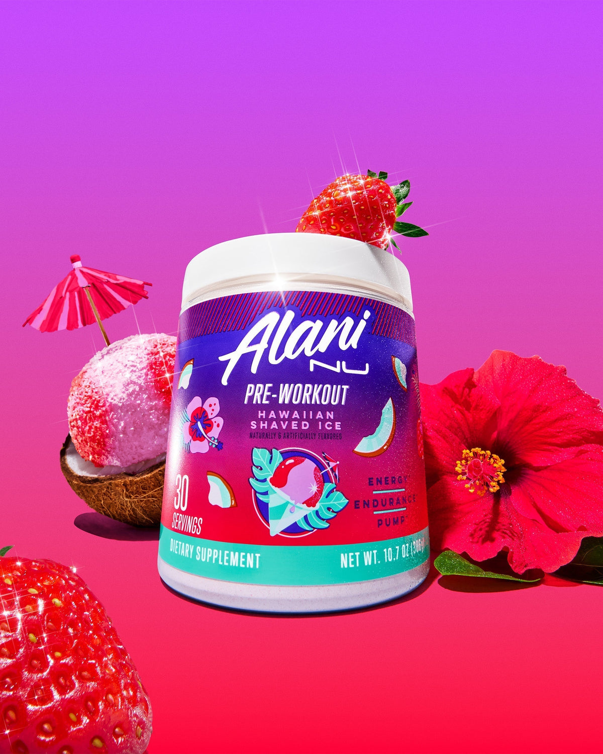 Alani Nu Energy Drink & Pre-Workout - Hawaiian Shaved Ice F3 - image 5