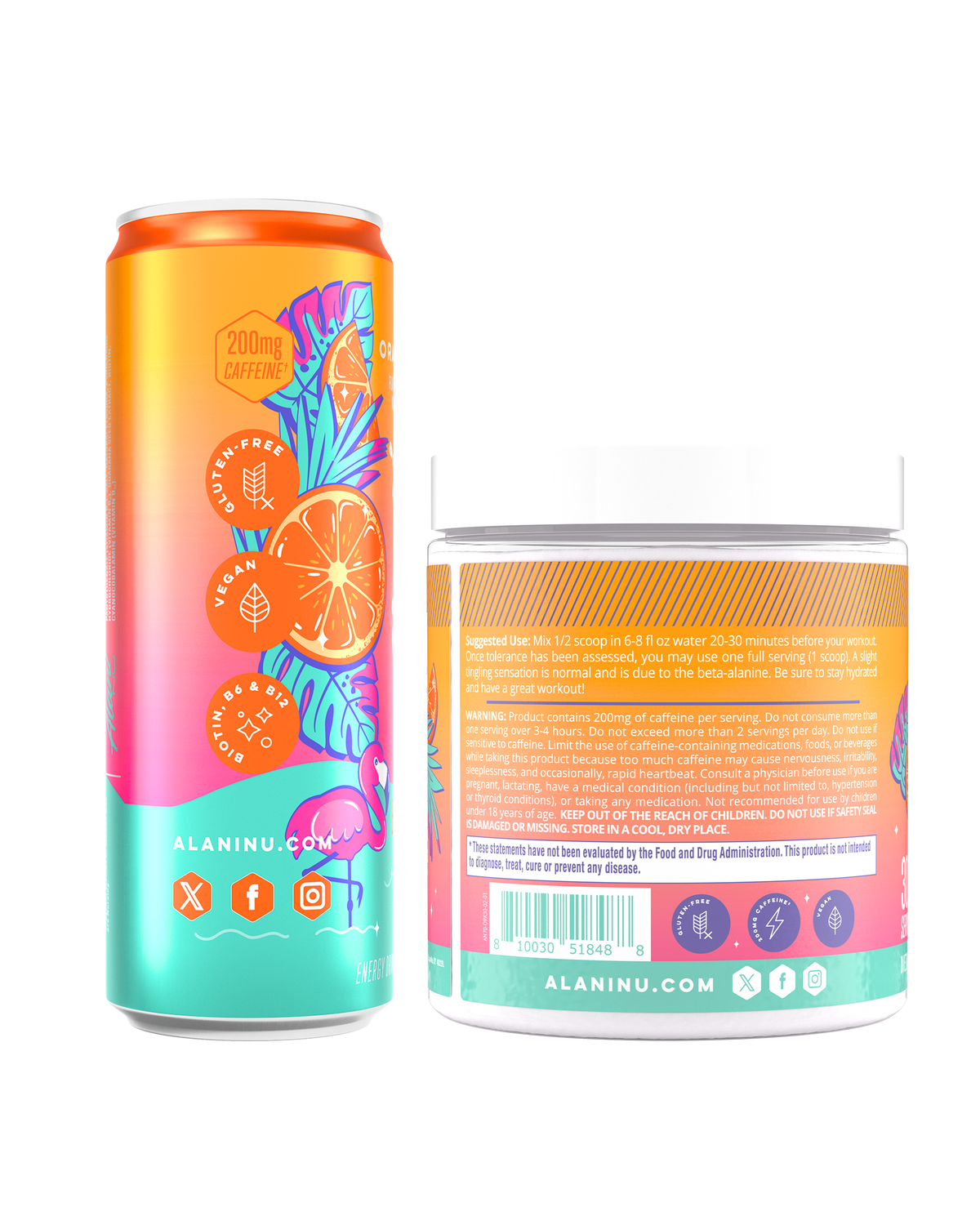 Alani Nu Energy Drink & Pre-Workout - Orange Kiss A4 - image 2