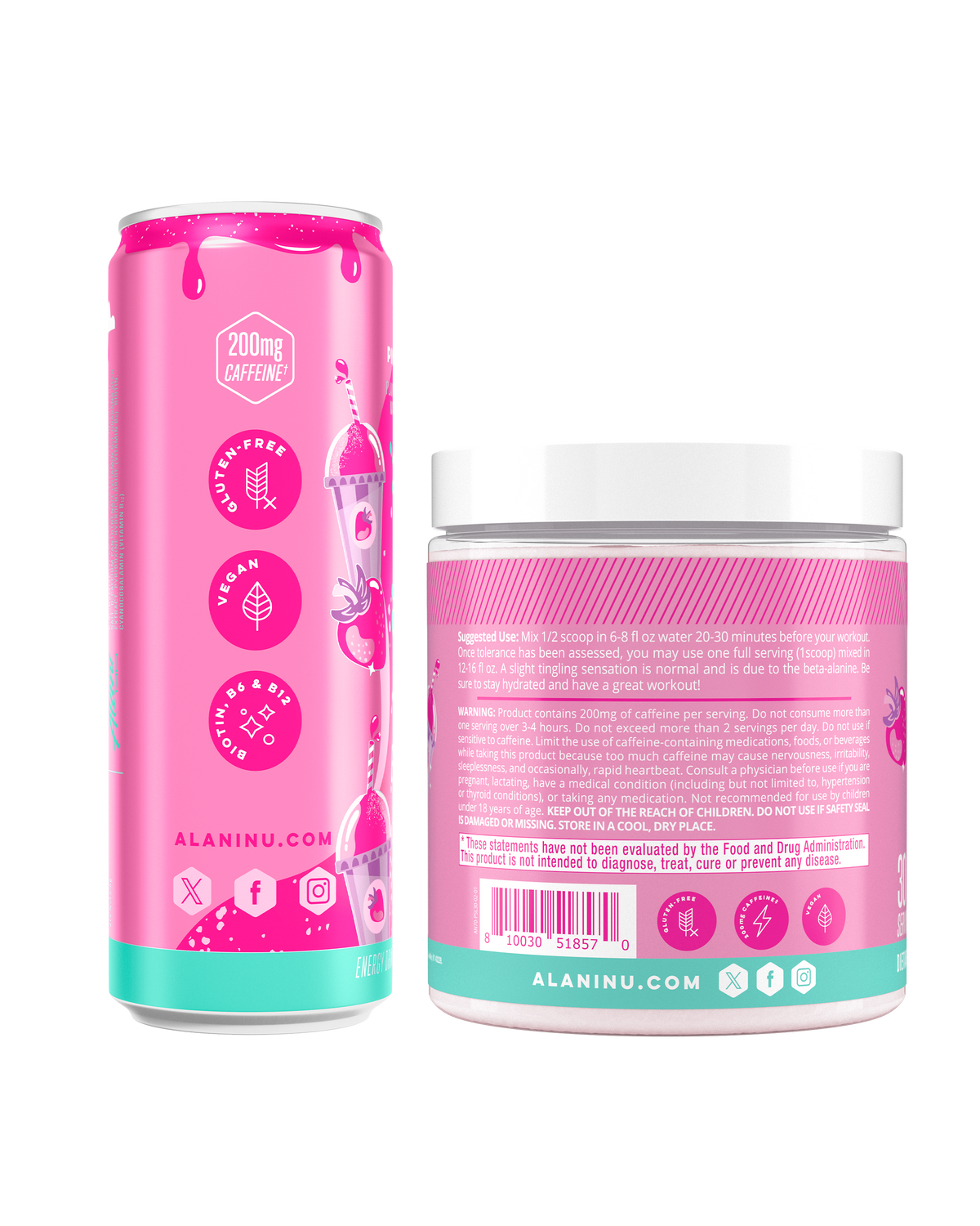 Alani Nu Energy Drink & Pre-Workout - Pink Slush F2 - image 2