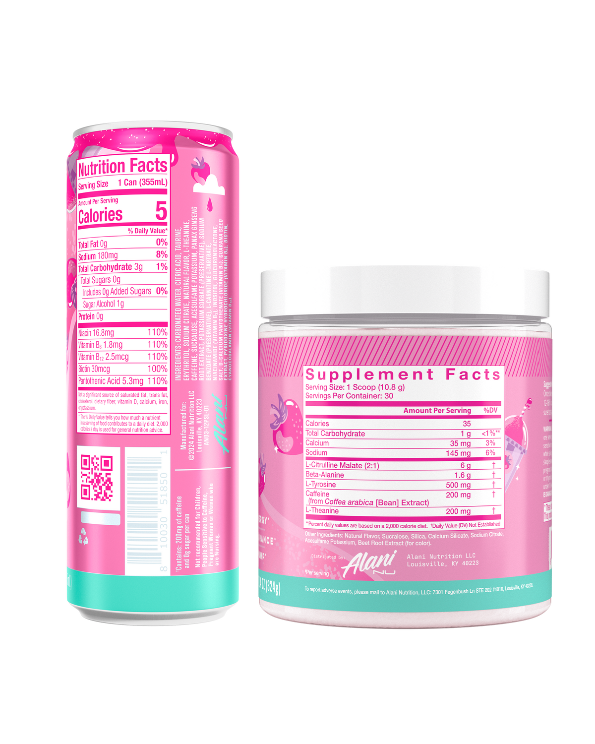 Alani Nu Energy Drink & Pre-Workout - Pink Slush F2 - image 3