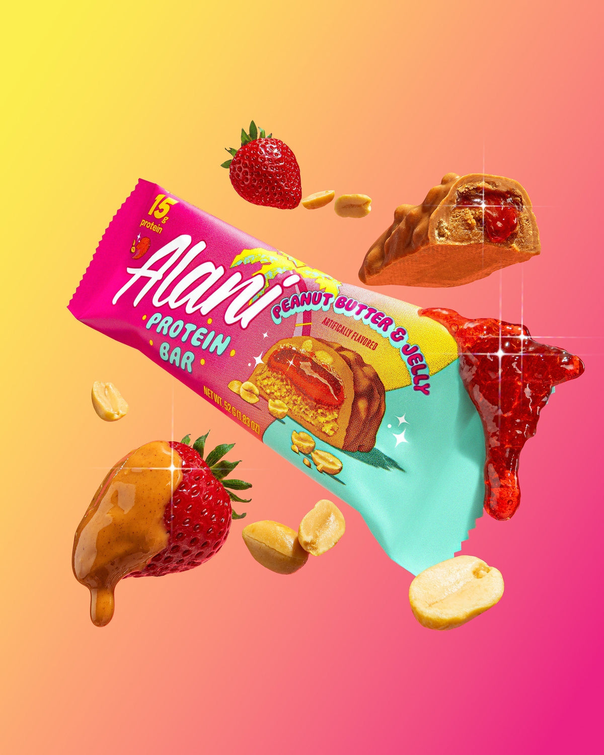 Alani Nu Protein Bar - Peanut Butter & Jelly M4 - image 5