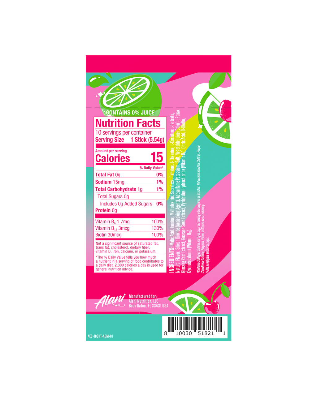 Alani Nu Energy Sticks - Cherry Twist E6 - image 3