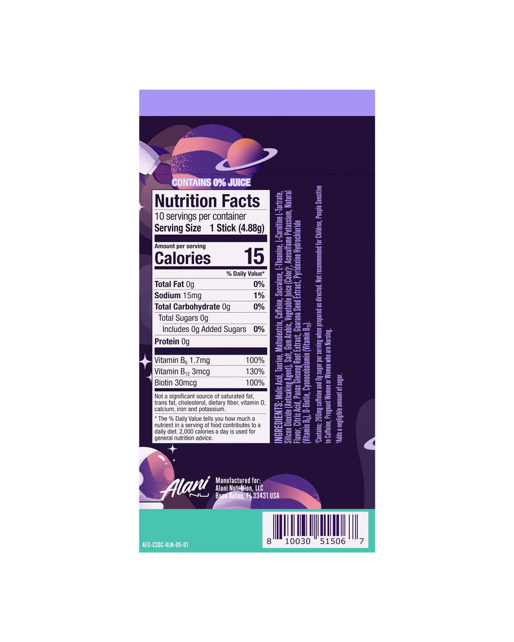 Alani Nu Energy Sticks - Cosmic Stardust Z2 - image 3