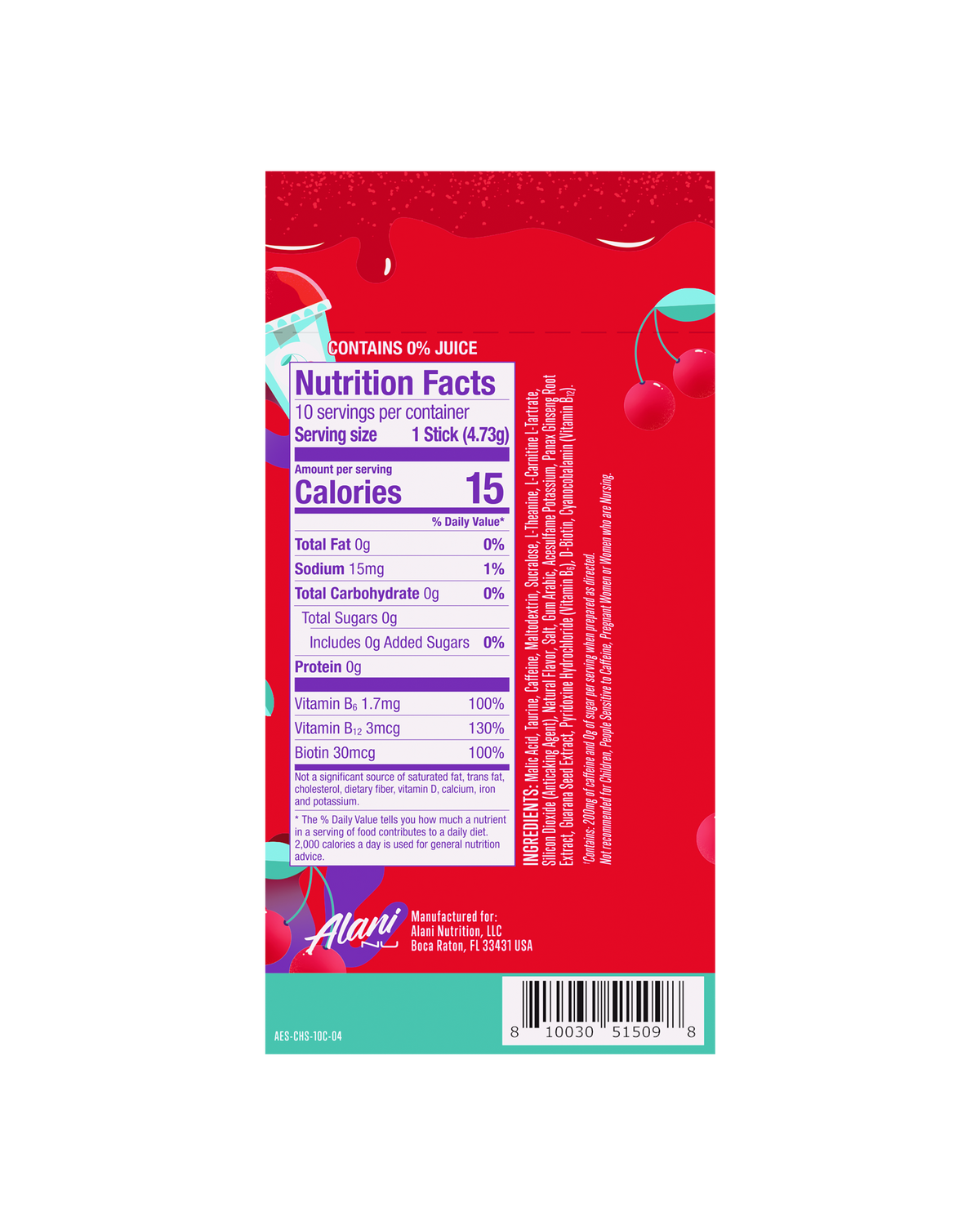 Alani Nu Energy Sticks - Cherry Slush P6 - image 3