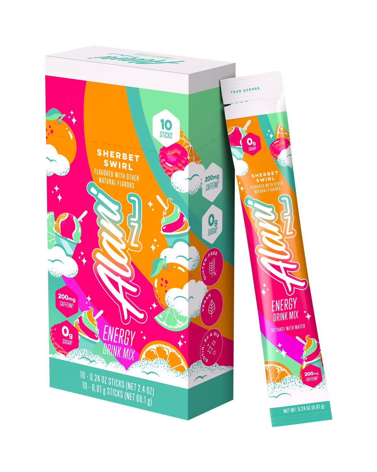 Alani Nu Energy Sticks - Sherbet Swirl D9 - image 2