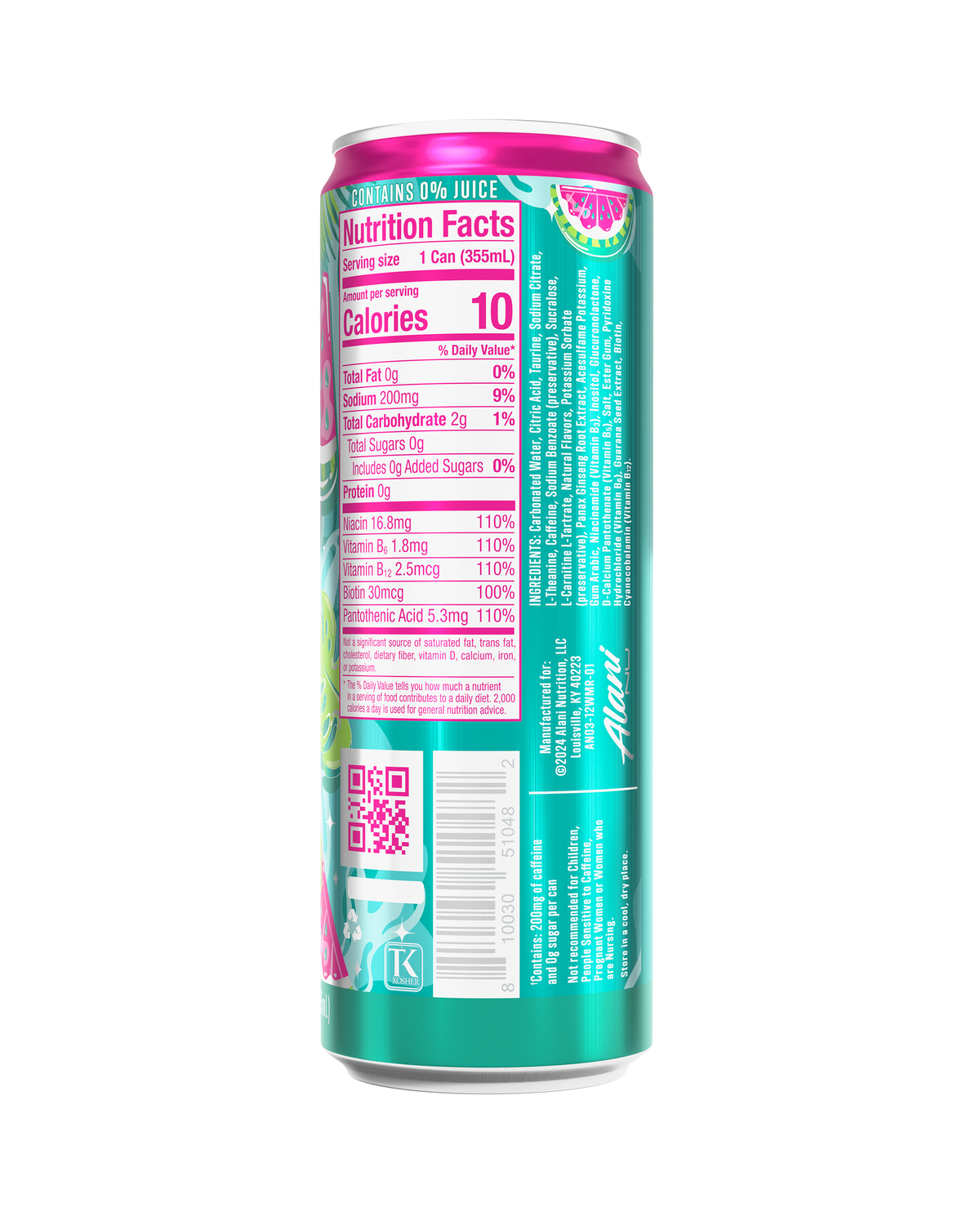 Alani Nu Energy Drink - Watermelon Wave S6 - image 3